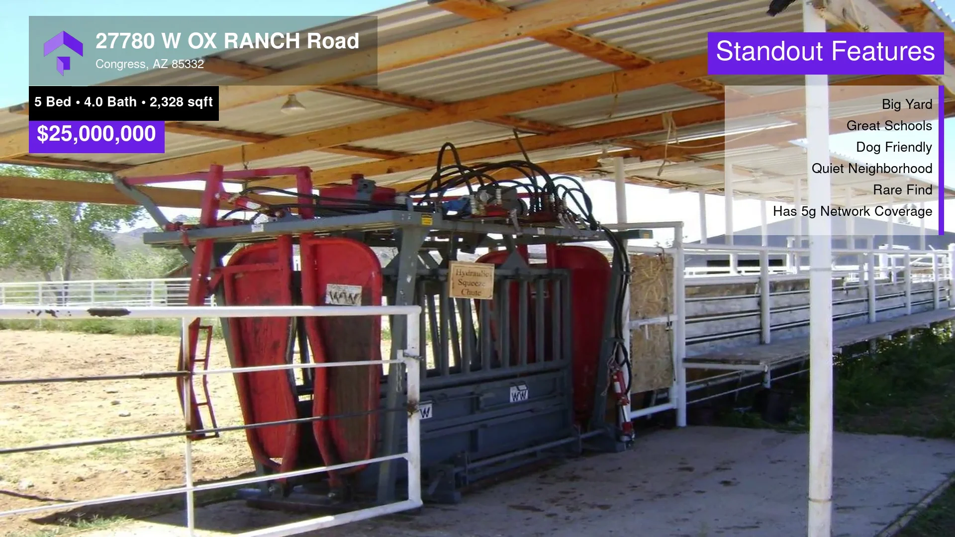 $25,000,000 Single-Family Home for sale - 27780 W OX RANCH Road ...
