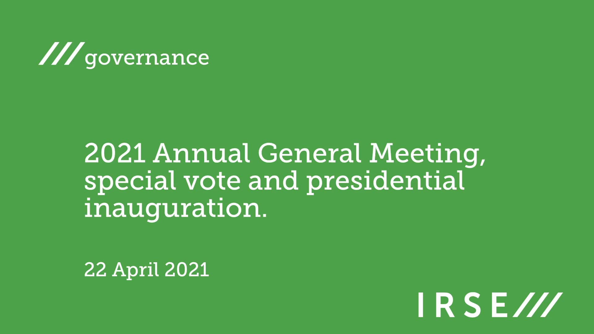 107th Annual General Meeting, April 22nd 2021 on Vimeo
