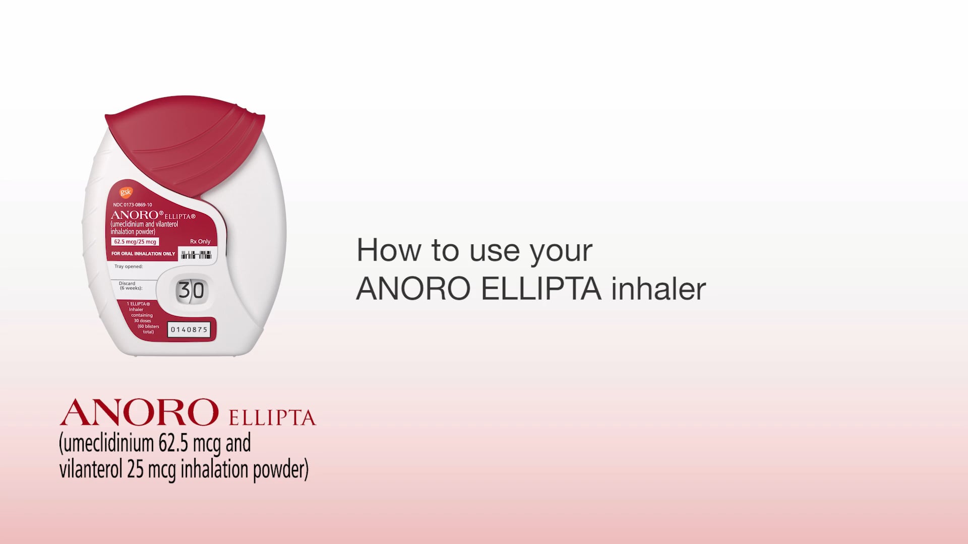 How to use your ANORO ELLIPTA inhaler on Vimeo