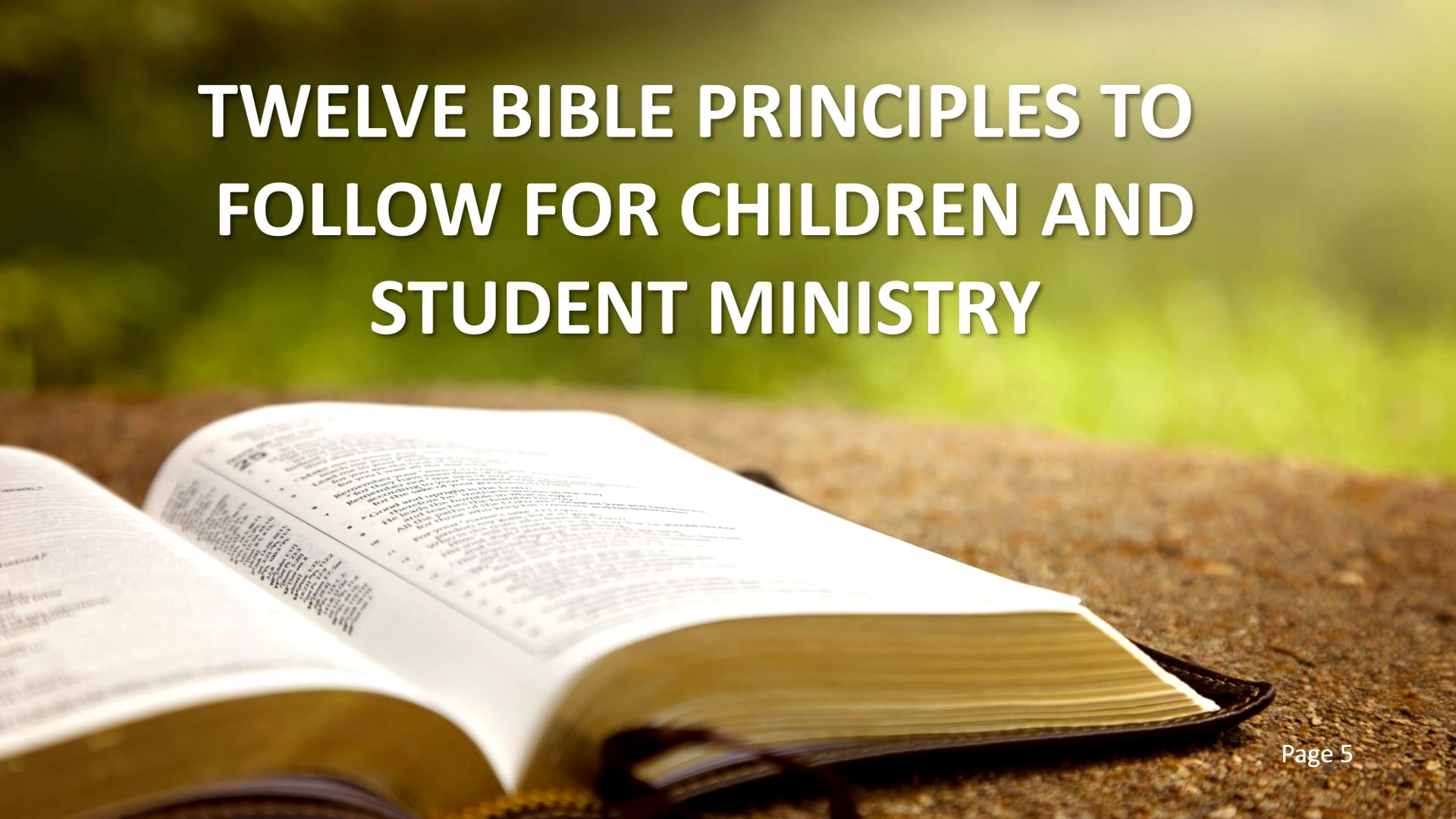 3: 12 Biblical Principles