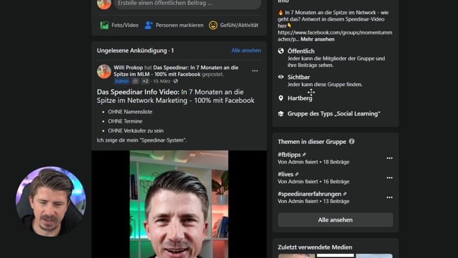 Neue # Themen Funktion für FB Gruppen