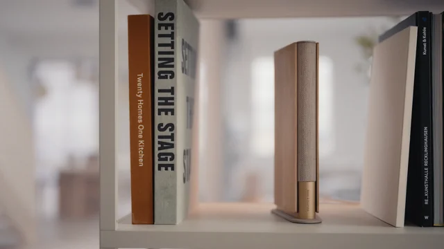 Layer creates slim Beosound Emerge bookshelf speaker for Bang & Olufsen