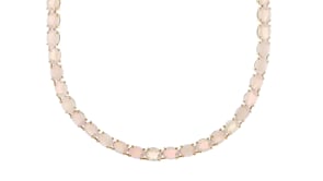 25.00 ct. t.w. Opal Tennis Necklace in 18kt Gold Over Sterling