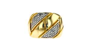 50 ct. t.w. Diamond Brick-Pattern Ring in 14kt Yellow Gold