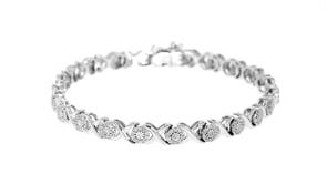 1.00 ct. t.w. Diamond XO Bracelet in Sterling Silver