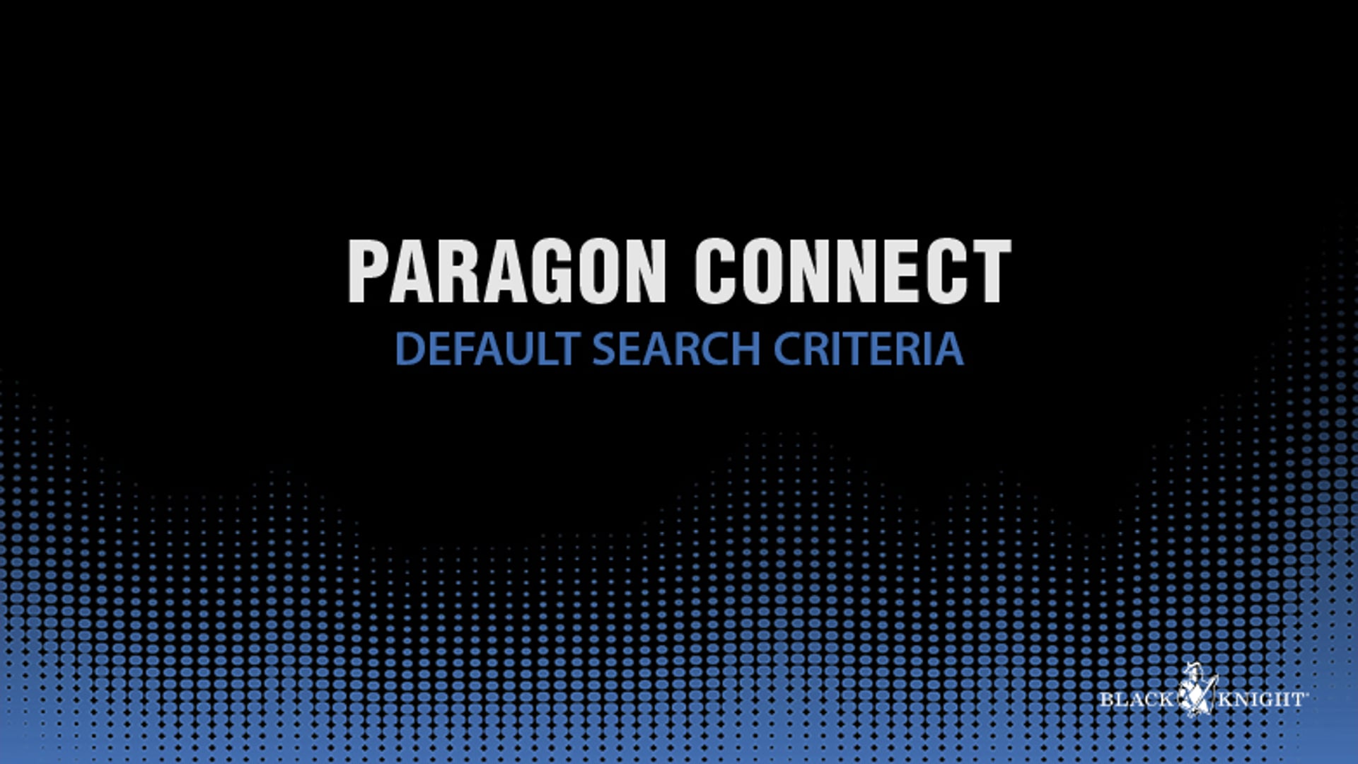 Adding Search Default Criteria