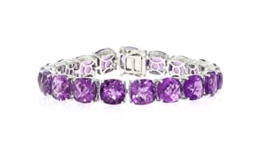 45.00 ct. t.w. Amethyst Tennis Bracelet in Sterling Silver