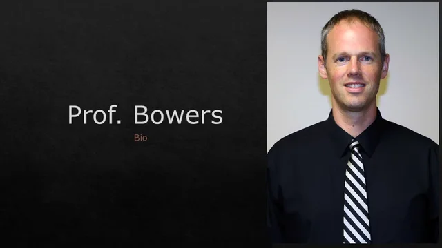 BIO - PROF BOWERS on Vimeo
