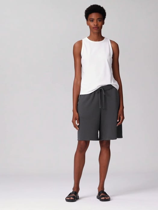 Organic Cotton French Terry Shorts | EILEEN FISHER