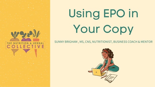 USING EPO IN YOUR COPY