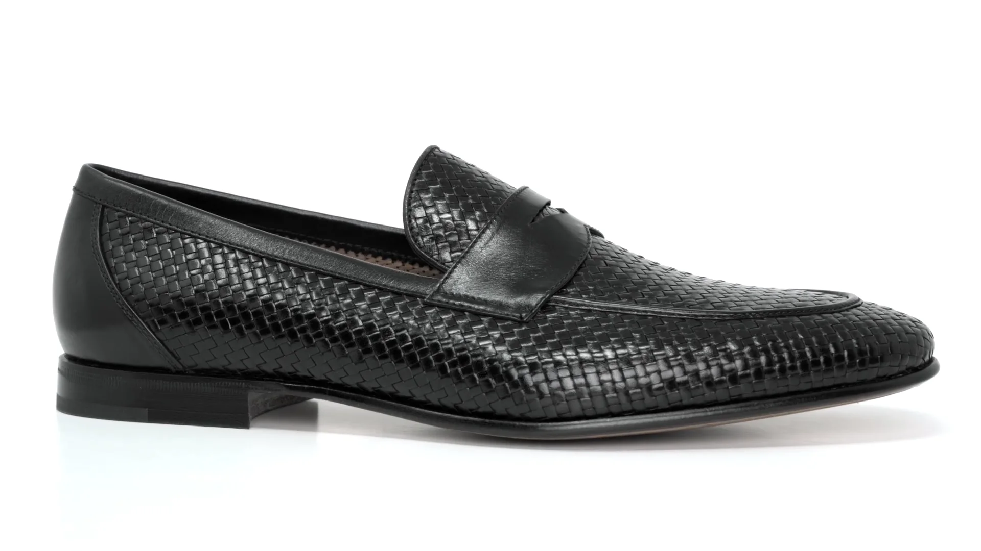 Moreschi Cuba Woven Loafers Black | MensDesignerShoe.com display picture 1