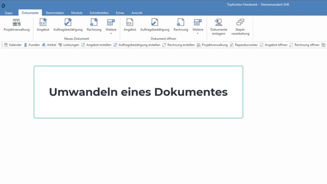 Umwandeln eines Dokumentes