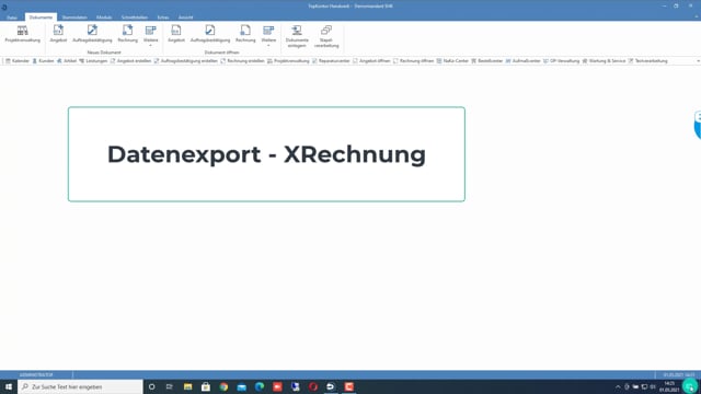 Datenexport - XRechnung Export