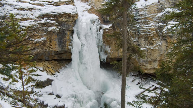 Winter Beauty of Icebound Waterfalls - Stanley Falls, Canada