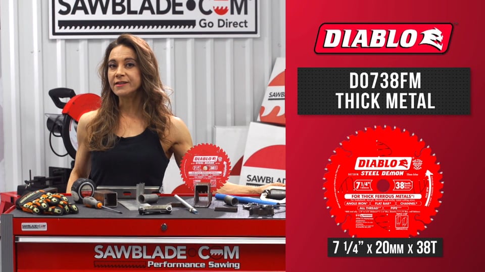 Product Video, Diablo, D0738FM Thick Metal Circular Saw Blade