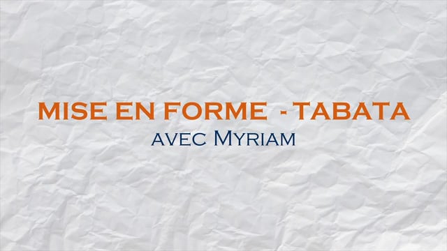 Mise en forme - Tabata avec Myriam