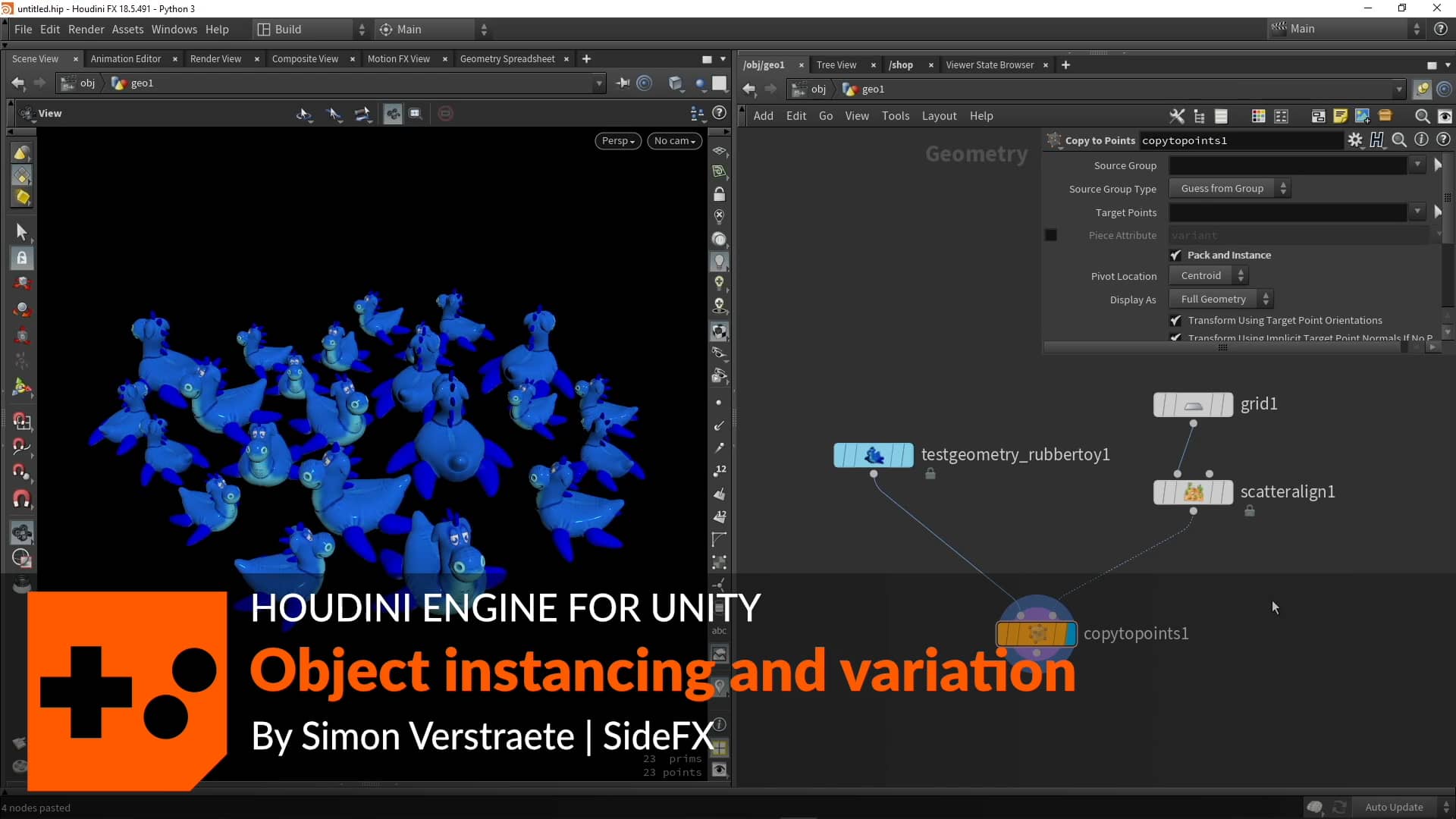 Houdini Engine for Unity | Instancing & Variation on Vimeo