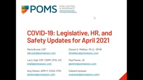 COVID-19: Legislative, HR, and Safety Updates for April 2021 video