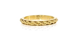 Italian 14kt Yellow Gold Rope Design Ring