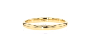 Womens 2mm 14kt Yellow Gold Wedding Ring