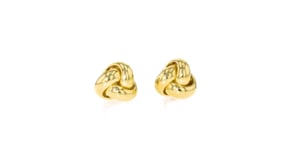 14kt Yellow Gold Love Knot Stud Earrings
