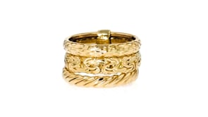 14kt Yellow Gold Jewelry Set Three Stacked Rings