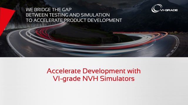 Accelerating vehicle development with NVH simulators
