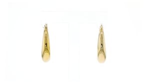 Andiamo 14kt Yellow Gold Graduated Hoop Earrings. 1