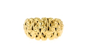 Italian Andiamo 14kt Yellow Gold Graduated Swirl Ring