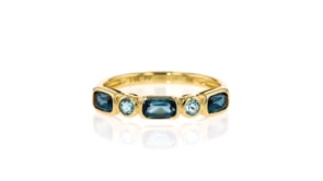 90 ct. t.w. London and Sky Blue Topaz Ring in 14kt Yellow Gold