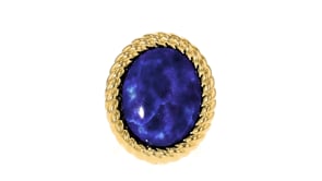 Italian Andiamo Lapis Ring in 14kt Yellow Gold