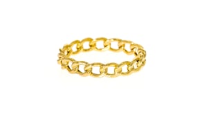 Italian 14kt Yellow Gold Curb-Link Ring