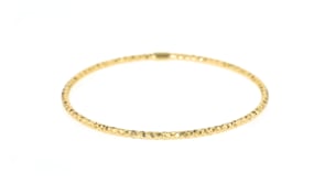 Italian 14kt Yellow Gold Hammered Bangle Bracelet