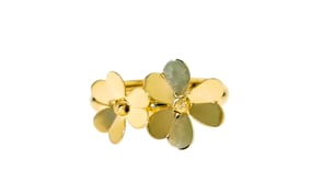 Italian 14kt Yellow Gold Flower Ring