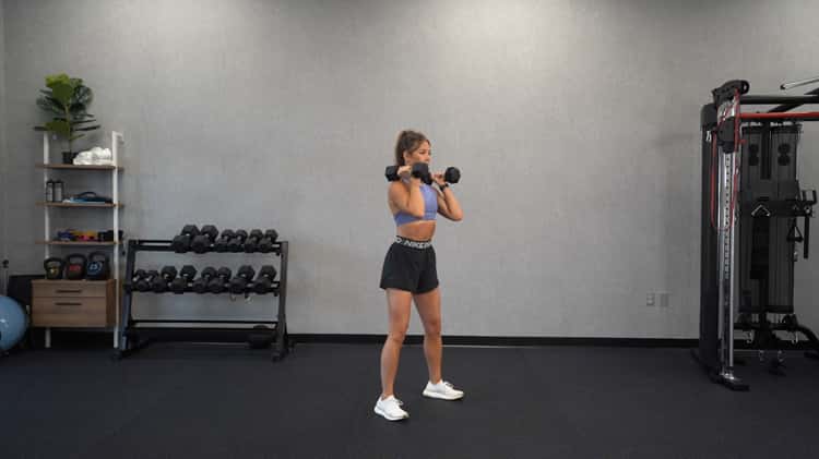 Dumbbell pause online squat