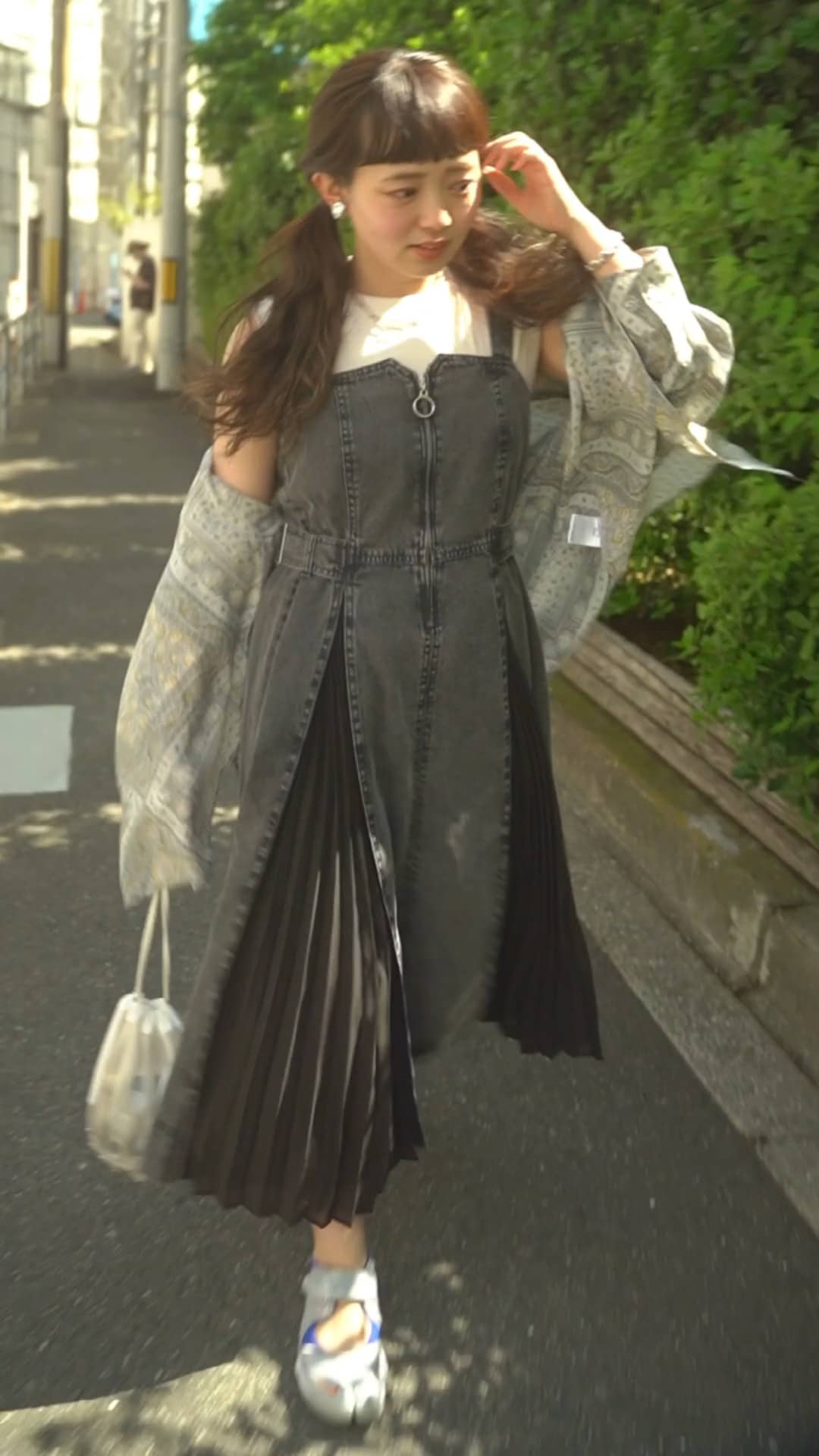 着用動画あり プリーツ切替デニムジャンスカ Cpcm シーピーシーエム レディース Pal Closet パルクローゼット パルグループ公式ファッション通販サイト