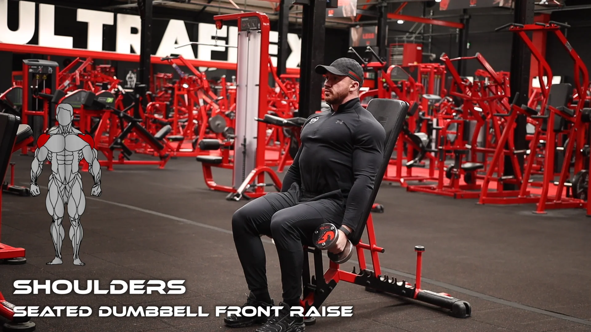 Seated dumbbell front discount raises