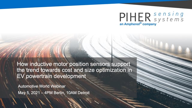 How inductive motor position sensors support the trend towards cost and size optimization in EV powertrain development