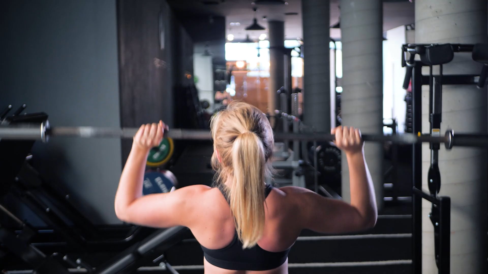 Seated Bb Overhead Press - Hands Outside Shoulder Width Grip On Vimeo