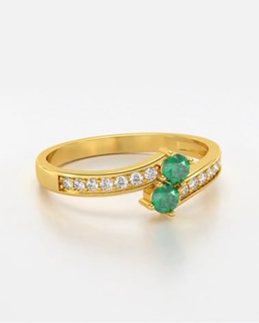 Video: Gold Emerald Diamonds Ring