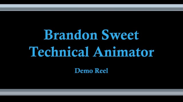 Vimeo video thumbnail for Graduate Reel (Brandon Sweet)