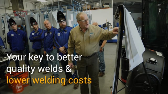 Class welding inspection with text Your key to better quality welds & lower welding costs