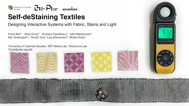 PDF) Self-deStaining Textiles: Designing Interactive Systems with Fabric,  Stains and Light