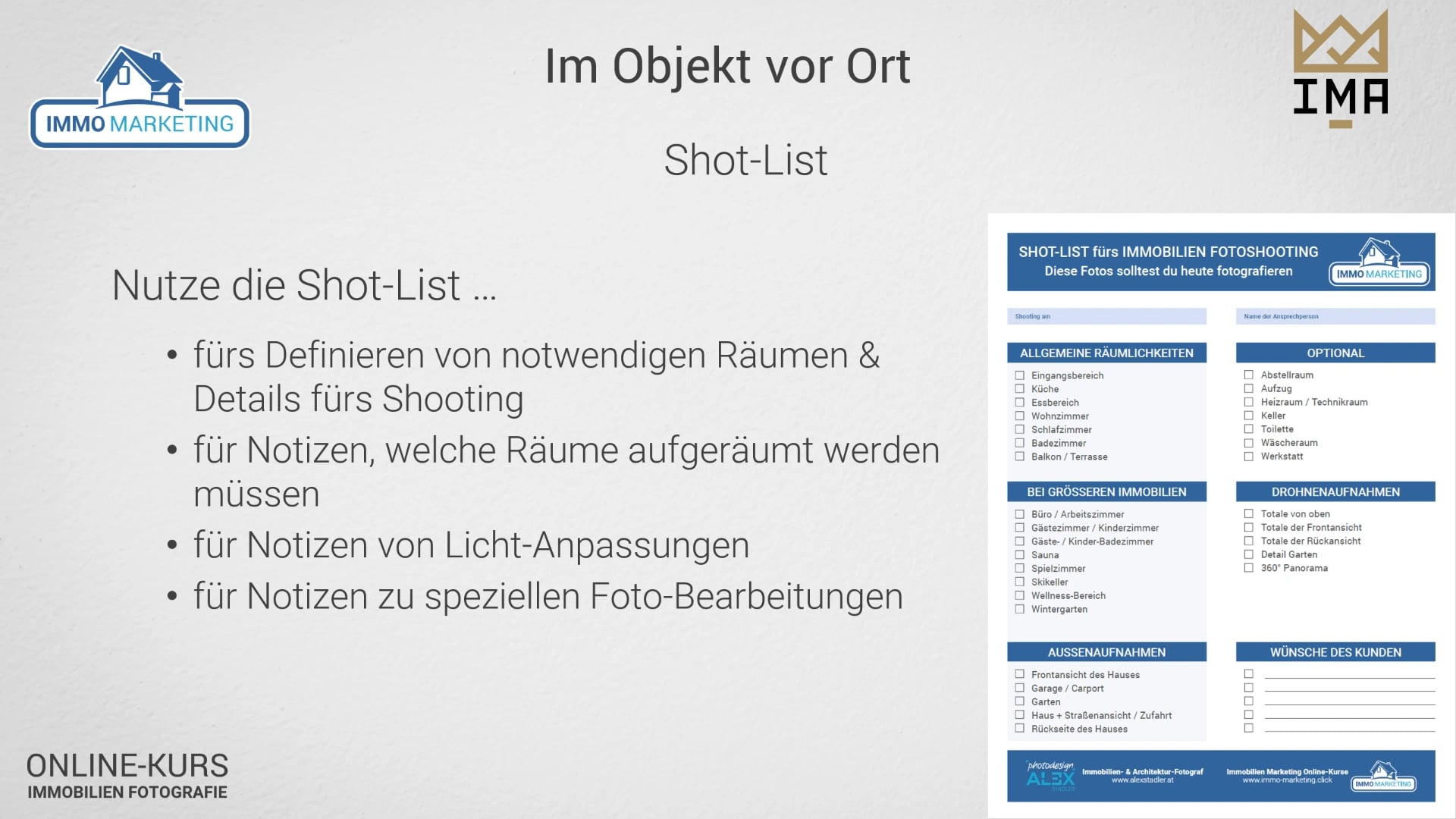 4.2 Vorbereitung: Ankunft vor Ort