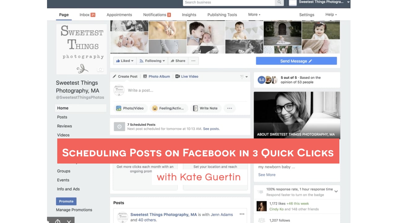Scheduling Posts on Facebook in 3 Quick Clicks--with Kate!