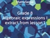 G8_Algebraic expressions I extract_Lesson 1