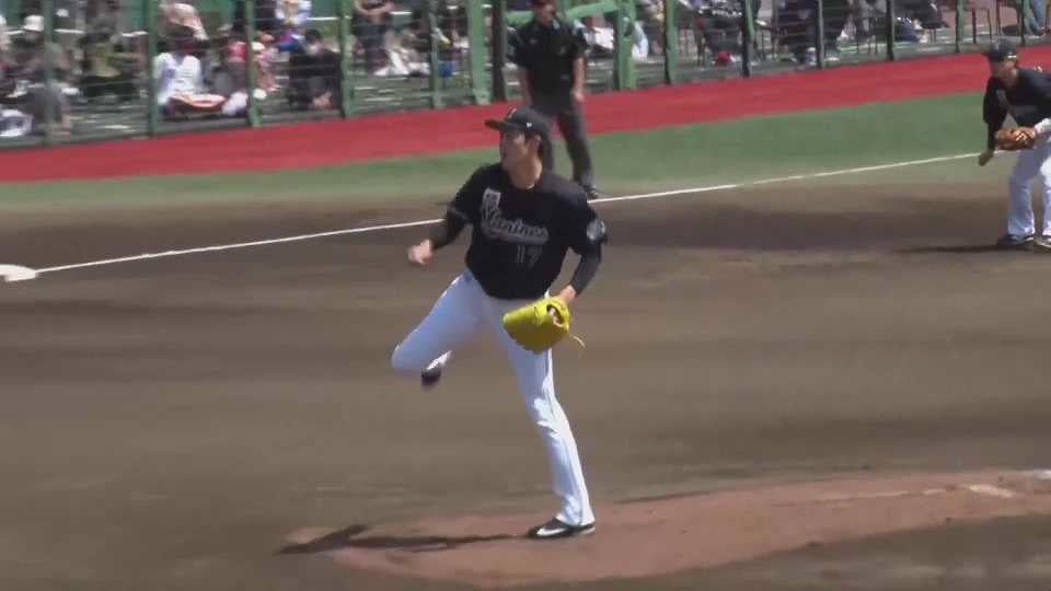 【ファーム】一軍登板へ初回から3者凡退発進!! マリーンズ・佐々木朗 152km/hの直球で三振を奪う‼ 2021/5/8 E-M(ファーム)