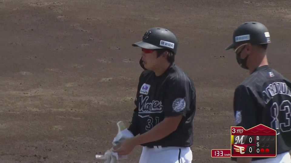 【ファーム】マリーンズ・菅野 三遊間への先制タイムリーを放つ‼2021/5/8 E-M(ファーム)