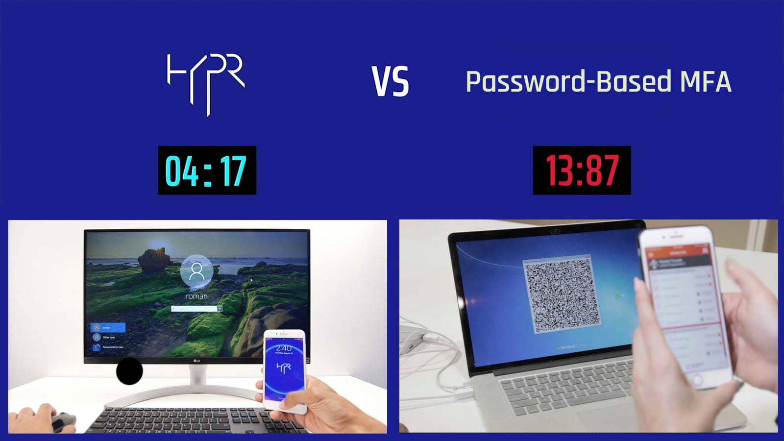 HYPR True Passwordless MFA vs Password-Based MFA on Vimeo