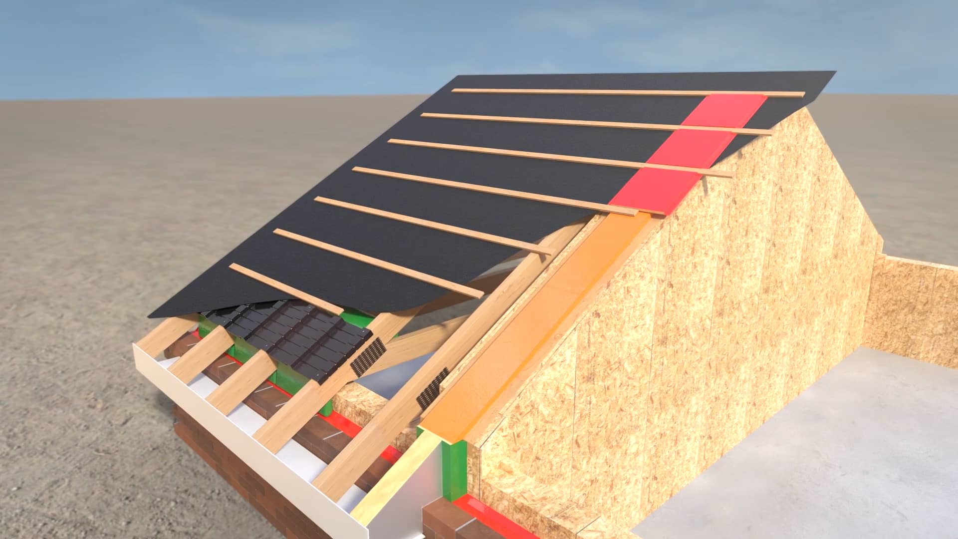 Fire Stopping System at the Party Wall and Eaves Timber Frame on Vimeo